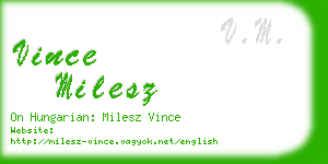 vince milesz business card